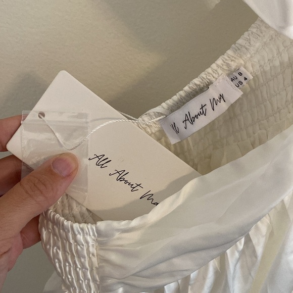 NWT All About May Elle Maxi Dress White Bridal Cutout Open Back size US4 - Picture 7 of 11